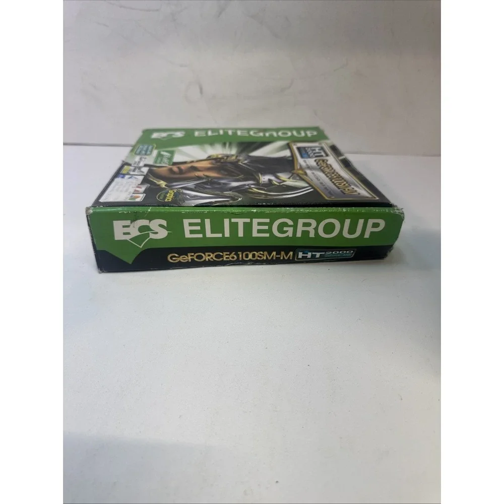 ECS HT2000 GeForce 6100SM-M (V1.0/1.0A) Motherboard + Extras - NEW